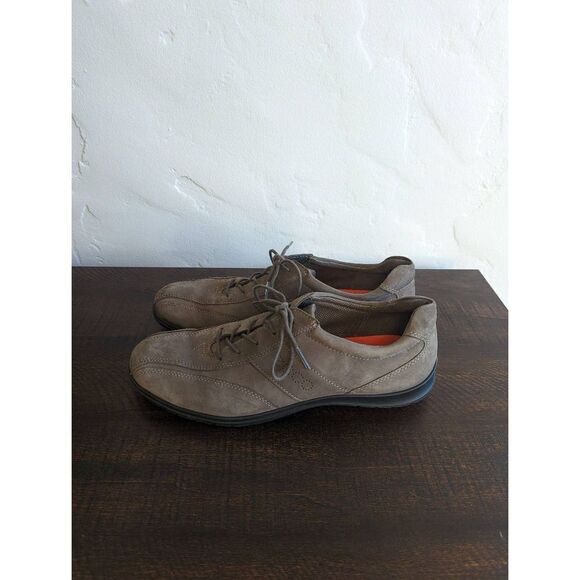 Ecco Lace-up Women's Suede Comfort Shoes Taupe - Size 41/10-10.5 - Picture 2 of 8